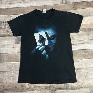 Dark Knight Shirt Size Small Black Joker Heath Ledger Playing Card